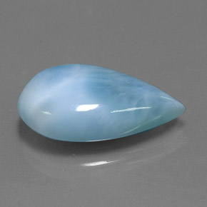 11.31 ct Blue Larimar Stone, Natural Larimar in Pear Cabochon Shape for Sale