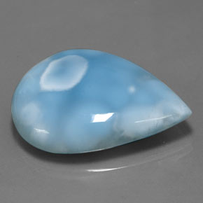 52.05 ct Blue Larimar Stone, Natural Larimar in Pear Cabochon Shape for Sale
