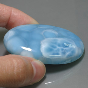 149.60 ct Blue Larimar Stone, Natural Larimar in Oval Cabochon Shape for Sale