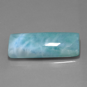 60.74 ct Blue Larimar Stone, Natural Larimar in Baguette Cabochon Shape for Sale