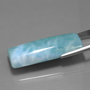 Larimar Gemstone in 39.5 x 17.8 mm Size for Sale, Larimar Stone in Green Blue Color