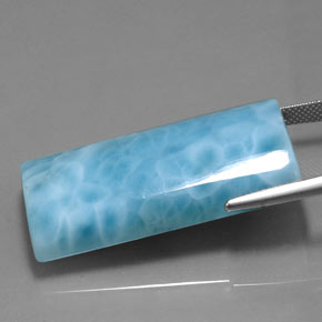 Larimar Gemstone in 38 x 19.7 mm Size for Sale, Larimar Stone in Blue Color