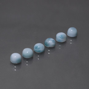 4.33 ct Blue Larimar Stone, Natural Larimar in Round Cabochon Shape for Sale