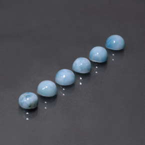 4.03 ct Blue Larimar Stone, Natural Larimar in Round Cabochon Shape for Sale