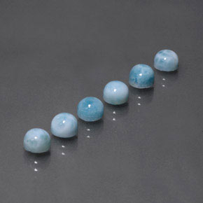 4.78 ct Blue Larimar Stone, Natural Larimar in Round Cabochon Shape for Sale