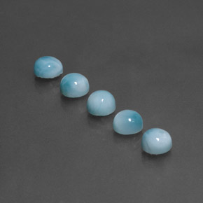 3.16 ct Blue Larimar Stone, Natural Larimar in Round Cabochon Shape for Sale