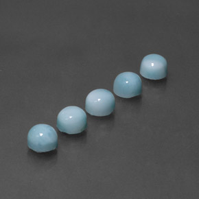 3.92 ct Blue Larimar Stone, Natural Larimar in Round Cabochon Shape for Sale