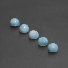 3.63 ct Blue Larimar Stone, Natural Larimar in Round Cabochon Shape for Sale