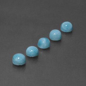 3.59 ct Blue Larimar Stone, Natural Larimar in Round Cabochon Shape for Sale