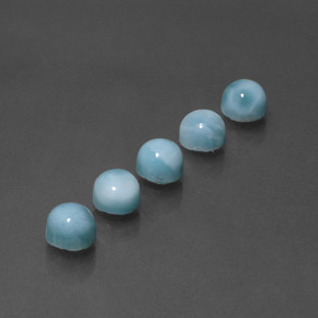 4.17 ct Blue Larimar Stone, Natural Larimar in Round Cabochon Shape for Sale