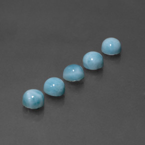 Larimar Gemstone in 5 mm (calibrated) Size for Sale, Larimar Stone in Blue Color