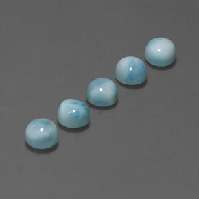 3.63 ct Blue Larimar Stone, Natural Larimar in Round Cabochon Shape for Sale