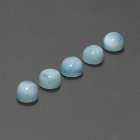 3.49 ct Blue Larimar Stone, Natural Larimar in Round Cabochon Shape for Sale