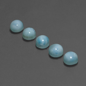 Larimar Gemstone in 5.2 mm Size for Sale, Larimar Stone in Blue Color