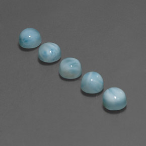 Larimar Gemstone in 5 mm (calibrated) Size for Sale, Larimar Stone in Blue Color
