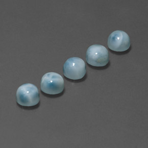 3.98 ct Blue Larimar Stone, Natural Larimar in Round Cabochon Shape for Sale