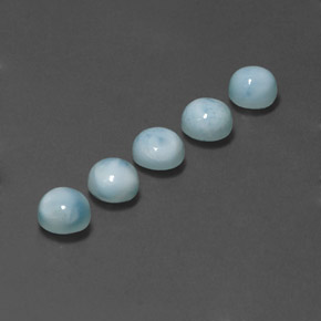 3.28 ct Blue Larimar Stone, Natural Larimar in Round Cabochon Shape for Sale
