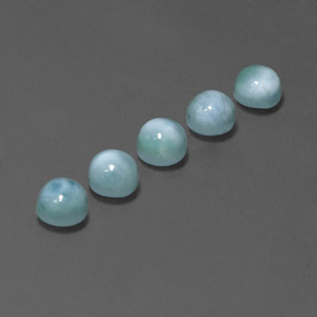 3.78 ct Blue Larimar Stone, Natural Larimar in Round Cabochon Shape for Sale