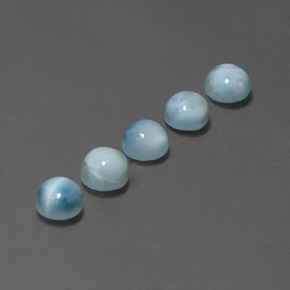 3.49 ct Blue Larimar Stone, Natural Larimar in Round Cabochon Shape for Sale