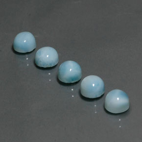 3.80 ct Blue Larimar Gemstone, Larimar Gem in Round Cabochon Shape for Sale.