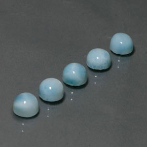 3.80 ct Blue Larimar Stone, Natural Larimar in Round Cabochon Shape for Sale