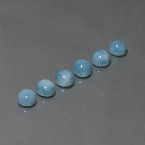 4.60 ct Blue Larimar Stone, Natural Larimar in Round Cabochon Shape for Sale