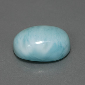 7.33 ct Blue Larimar Stone, Natural Larimar in Oval Cabochon Shape for Sale