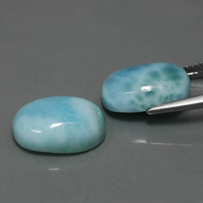 Larimar Gemstone in 14 x 10 mm (calibrated) Size for Sale, Larimar Stone in Blue Color
