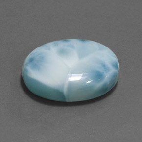 24.16 ct Blue Larimar Stone, Natural Larimar in Oval Cabochon Shape for Sale