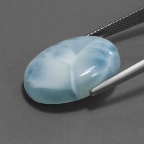 Larimar Gemstone in 22.2 x 16.2 mm Size for Sale, Larimar Stone in Blue Color