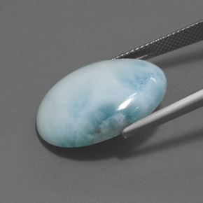 Larimar Gemstone in 21.9 x 16.4 mm Size for Sale, Larimar Stone in Blue Color