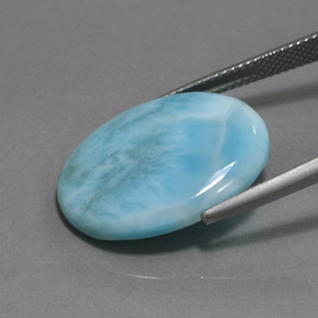 Larimar Gemstone in 22.3 x 16.1 mm Size for Sale, Larimar Stone in Blue Color