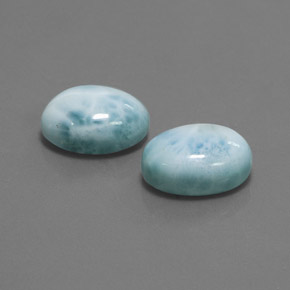 15.28 ct Blue Larimar Stone, Natural Larimar in Oval Cabochon Shape for Sale