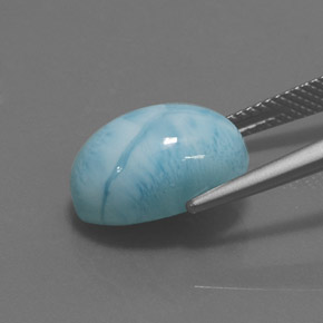 Larimar Gemstone in 14 x 10 mm (calibrated) Size for Sale, Larimar Stone in Blue Color
