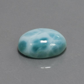 6.91 ct Blue Larimar Stone, Natural Larimar in Oval Cabochon Shape for Sale