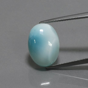7.44 ct Blue Larimar Gemstone, Larimar Gem in Oval Cabochon Shape for Sale.
