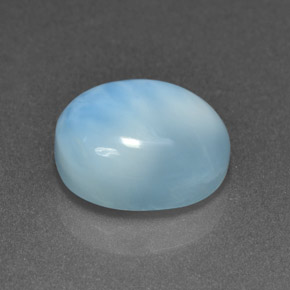 4.80 ct Blue Larimar Stone, Natural Larimar in Oval Cabochon Shape for Sale