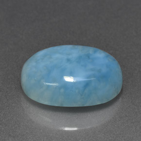 6.88 ct Blue Larimar Stone, Natural Larimar in Oval Cabochon Shape for Sale