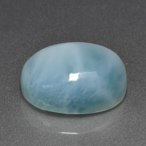7.96 ct Blue Larimar Stone, Natural Larimar in Oval Cabochon Shape for Sale