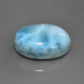 24.71 ct Blue Larimar Stone, Natural Larimar in Oval Cabochon Shape for Sale