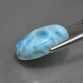 Larimar Gemstone in 21.6 x 16.3 mm Size for Sale, Larimar Stone in Blue Color