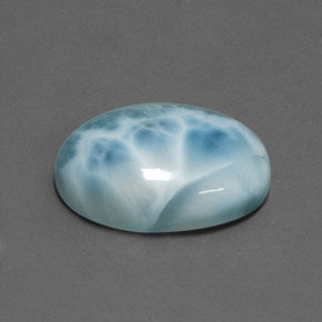 15.33 ct Blue Larimar Stone, Natural Larimar in Oval Cabochon Shape for Sale