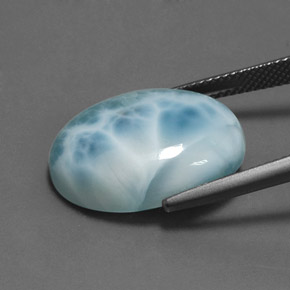 Larimar Gemstone in 20 x 15 mm (calibrated) Size for Sale, Larimar Stone in Blue Color