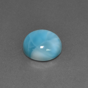 6.52 ct Blue Larimar Stone, Natural Larimar in Round Cabochon Shape for Sale