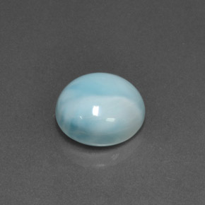 6.93 ct Blue Larimar Stone, Natural Larimar in Round Cabochon Shape for Sale