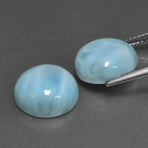 Larimar Gemstone in 12 mm (calibrated) Size for Sale, Larimar Stone in Blue Color