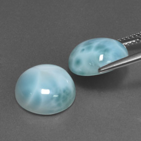 Larimar Gemstone in 12 mm (calibrated) Size for Sale, Larimar Stone in Blue Color