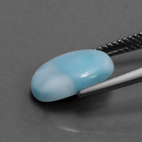 Larimar Gemstone in 12.4 x 8.7 mm Size for Sale, Larimar Stone in Blue Color