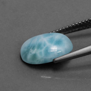 Larimar Gemstone in 12.1 x 9.4 mm Size for Sale, Larimar Stone in Blue Color