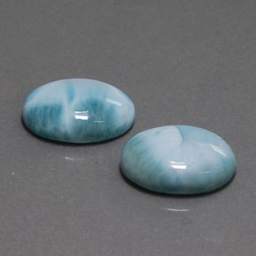 10.73 ct Blue Larimar Stone, Natural Larimar in Oval Cabochon Shape for Sale